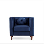 US PRIDE FURNITURE Velvet Classic Chesterfield Chair with Wood legs