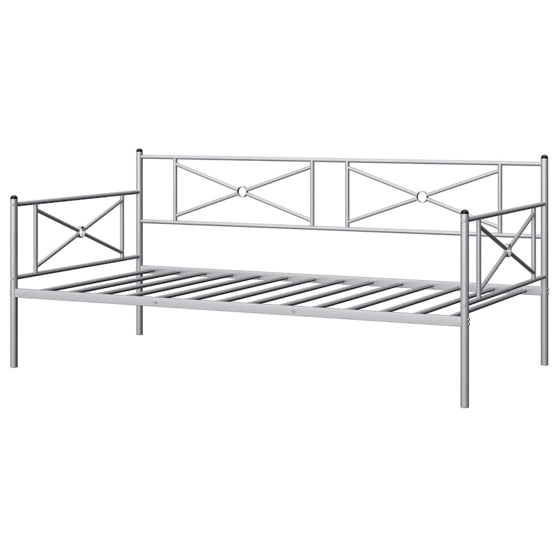 Costway Metal Daybed Frame Twin Size Slat Support Mattress Foundation