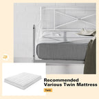 Costway Metal Daybed Frame Twin Size Slat Support Mattress Foundation
