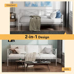 Costway Metal Daybed Frame Twin Size Slat Support Mattress Foundation