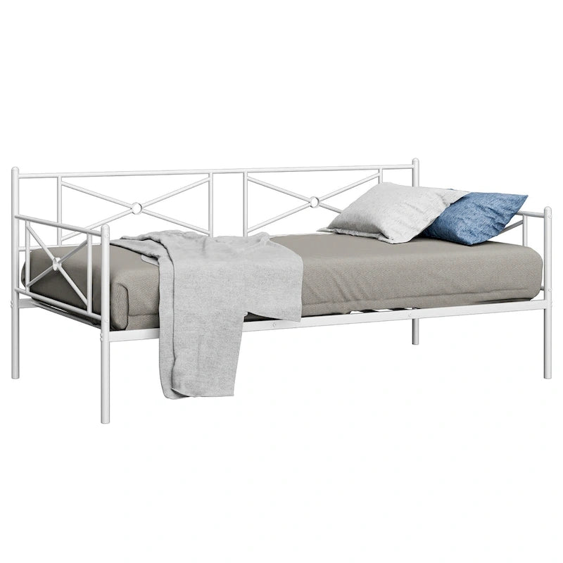 Costway Metal Daybed Frame Twin Size Slat Support Mattress Foundation
