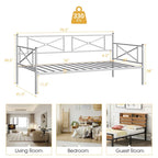 Costway Metal Daybed Frame Twin Size Slat Support Mattress Foundation