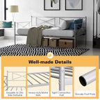 Costway Metal Daybed Frame Twin Size Slat Support Mattress Foundation