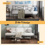 Costway Metal Daybed Frame Twin Size Slat Support Mattress Foundation