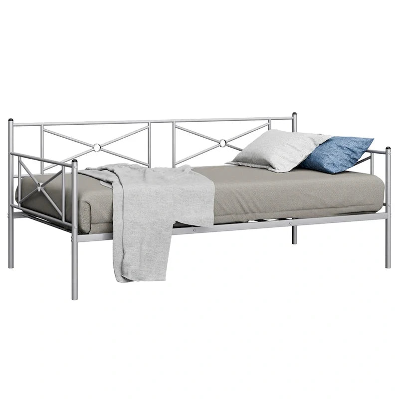 Costway Metal Daybed Frame Twin Size Slat Support Mattress Foundation