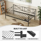 Costway Metal Daybed Frame Twin Size Slat Support Mattress Foundation