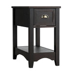 Gymax Set of 2 Contemporary Side End Table Compact Table w/ Drawer - 13 X 22 X 23 (L X W X H)