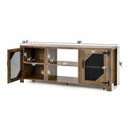 Costway TV Stand Entertainment Media Center for TVs up to 65 w/Steel - 58 x 15.5 x 24