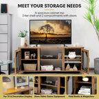 Costway TV Stand Entertainment Media Center for TVs up to 65 w/Steel - 58 x 15.5 x 24