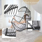 FINCATI Indoor Luxury Hanging Egg Chair Without Stand, 350 lbs Outdoor Egg Chair with No Stand, Egg Swing Chair Without Stand