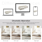 134 Corduroy Sectional Sofa with L-Shaped Cloud Couch and USB Charging & 50 Chaise (330lb Capacity)
