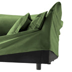 120 U-Shaped Chenille Sectional Sofa with 3-Seater and French Edge Pillows & Cloud Cushions