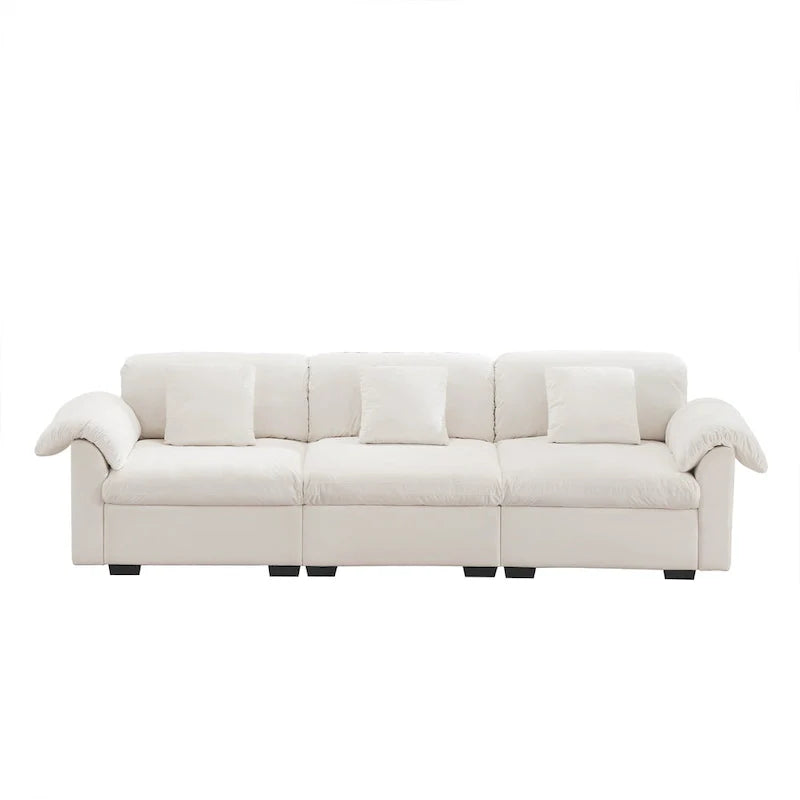 119 Velvet 4-Seater Sofa with Storage - Flexible Design And Luxurious Comfort