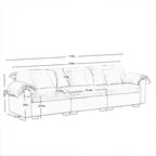 119 Velvet 4-Seater Sofa with Storage - Flexible Design And Luxurious Comfort