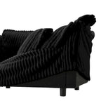 120 Corduroy L-Shaped 3-Seater Sectional with Convertible Ottoman, Removable Slipcover and Cloud-Like Cushions