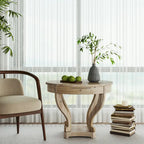 Curved Legs Farmhouse Small Size Round Dining Table End Table Side Table Coffee Table