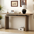 Ash Veneer Console Table, Modern Simple Style, Featuring Clever Tabletop Design, Suitable for Entryway, Hallway