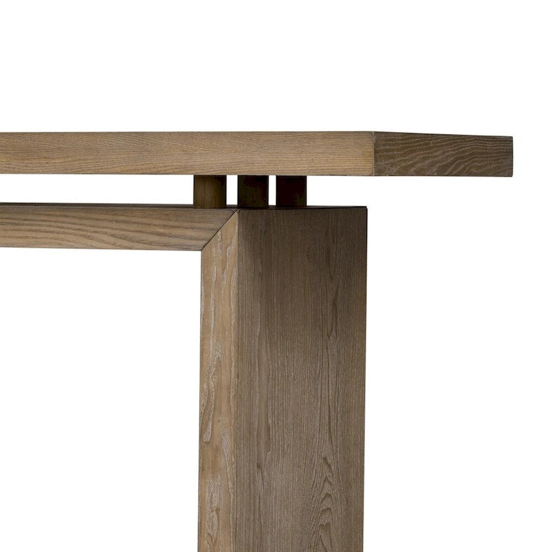 Ash Veneer Console Table, Modern Simple Style, Featuring Clever Tabletop Design, Suitable for Entryway, Hallway