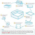 116  Fully Compressed Sofa with High Density Foam,Particle Chenille