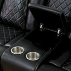 Modern 3-Piece Leather Recliner Sofa Set with LED, Wireless Charging