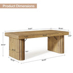 70.9 Executive Desk, Farmhouse Computer Desk, Large Workstation for Home Office, Brown