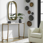 Affinity Marble Top Console Table - 47.25 - White and Gold