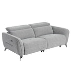 80 Wide Chenille Upholstered Power Reclining Sofa Set For Living Room