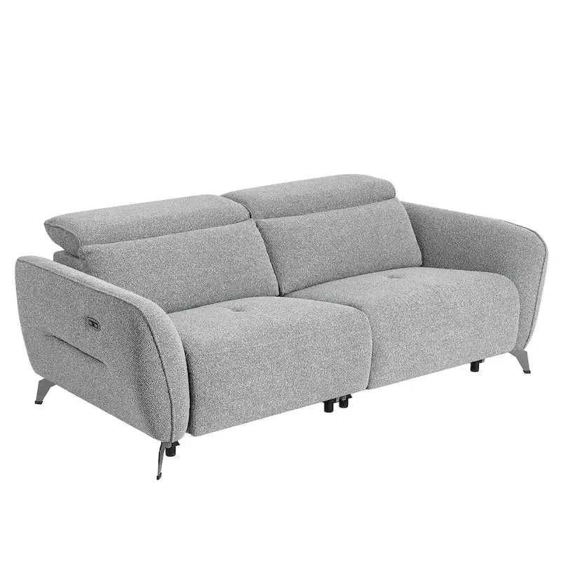 80 Wide Chenille Upholstered Power Reclining Sofa Set For Living Room