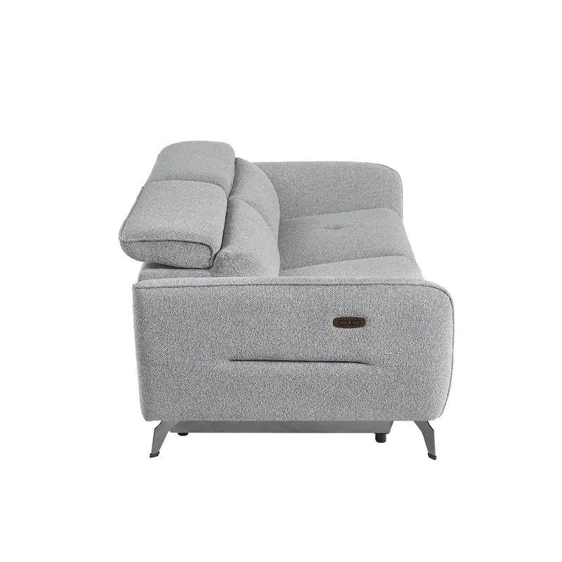 80 Wide Chenille Upholstered Power Reclining Sofa Set For Living Room
