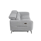 80 Wide Chenille Upholstered Power Reclining Sofa Set For Living Room