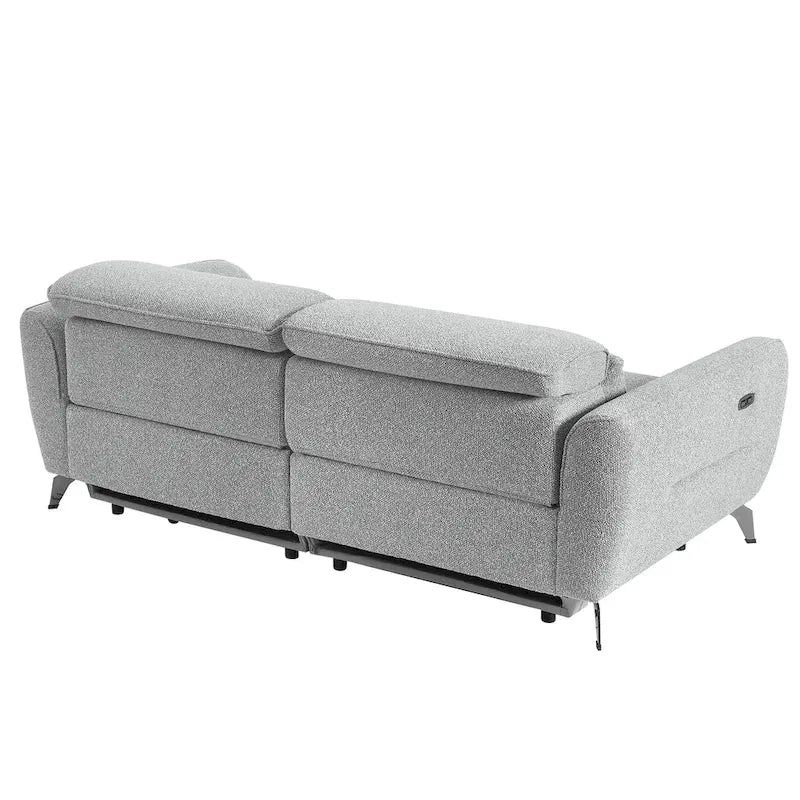 80 Wide Chenille Upholstered Power Reclining Sofa Set For Living Room