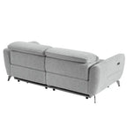 80 Wide Chenille Upholstered Power Reclining Sofa Set For Living Room