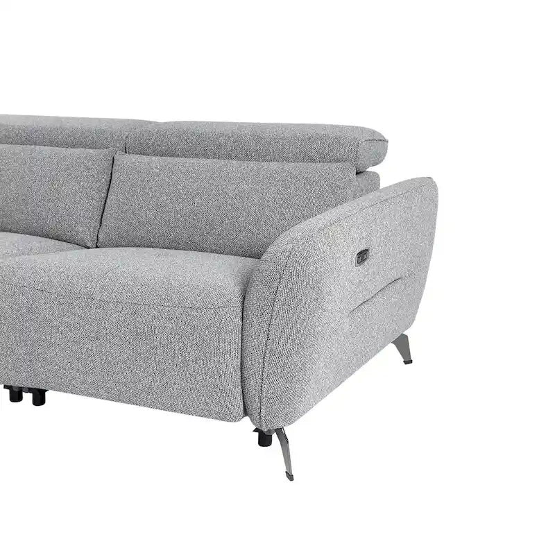 80 Wide Chenille Upholstered Power Reclining Sofa Set For Living Room
