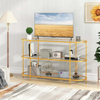 Costway 3-Tier TV Stand for TVs up to 65 with Tempered Glass Shelves - See Details