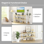 Costway 3-Tier TV Stand for TVs up to 65 with Tempered Glass Shelves - See Details