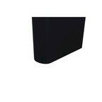 Modern Coffee Table Oval Coffee Table with 2 Vertical Thick Feet Rounded Edges, for Living Rooms Antique Black