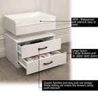 Smart Nightstand with Adjustable LED Light StripStorage Cabinet with 2 Drawers,Sofa Side Table, Coffee Table