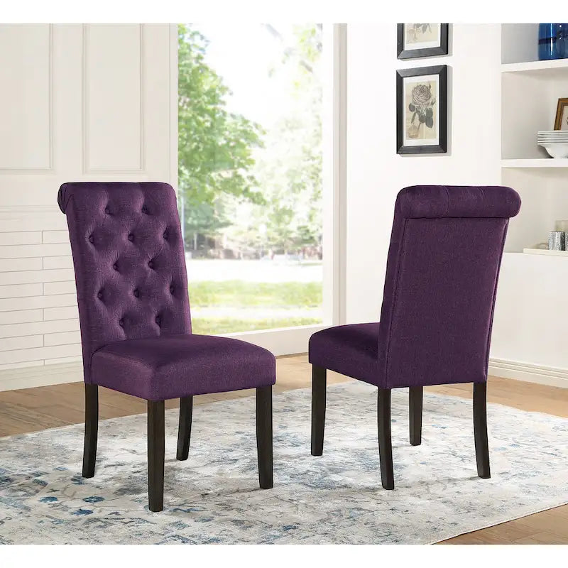 5 Piece Round Dining Table Set, Dining Room Furniture Set with Cross-Buck Dining Table and 4 Upholstered Chairs