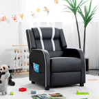 Gymax Kids Recliner Chair Ergonomic Leather Sofa Armchair w/Footrest