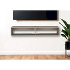 Modern TV Console Wall Mounted 59 Floating Media Stand with Shelves and Cable Management - 10.4H x 59.1W x 12.6D