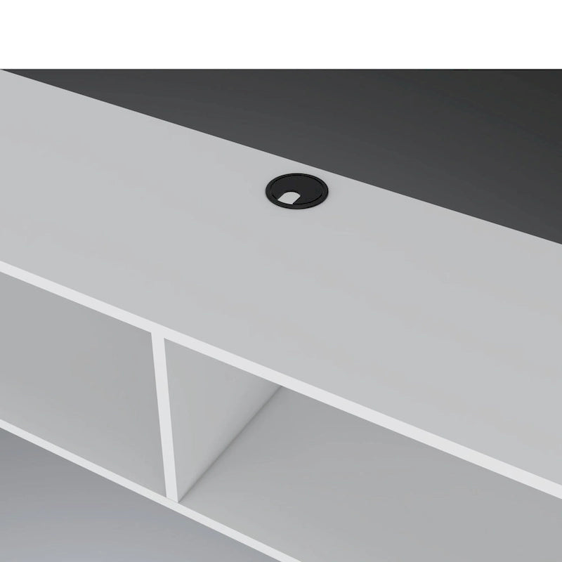 Modern TV Console Wall Mounted 59 Floating Media Stand with Shelves and Cable Management - 10.4H x 59.1W x 12.6D