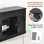 Gymax 48 TV Stand Console Cabinet w/ Fireplace Entertainment Center - 48 x 16 x 30