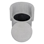 Boucle Fabric Swivel Accent Chair wStorage Space,for Living Room,Gray
