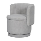 Boucle Fabric Swivel Accent Chair wStorage Space,for Living Room,Gray