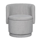 Boucle Fabric Swivel Accent Chair wStorage Space,for Living Room,Gray