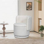 Boucle Fabric Swivel Accent Chair wStorage Space,for Living Room,Gray