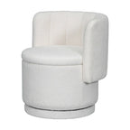 Boucle Fabric Swivel Accent Chair wStorage Space,for Living Room,Gray