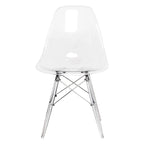 Dover Acrylic Accent Banquet Side Chair Dining Chair with Eiffel Legs for Indoor Outdoor Home Office Living Room & Kitchen