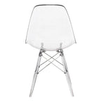 Dover Acrylic Accent Banquet Side Chair Dining Chair with Eiffel Legs for Indoor Outdoor Home Office Living Room & Kitchen