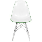 Dover Acrylic Accent Banquet Side Chair Dining Chair with Eiffel Legs for Indoor Outdoor Home Office Living Room & Kitchen